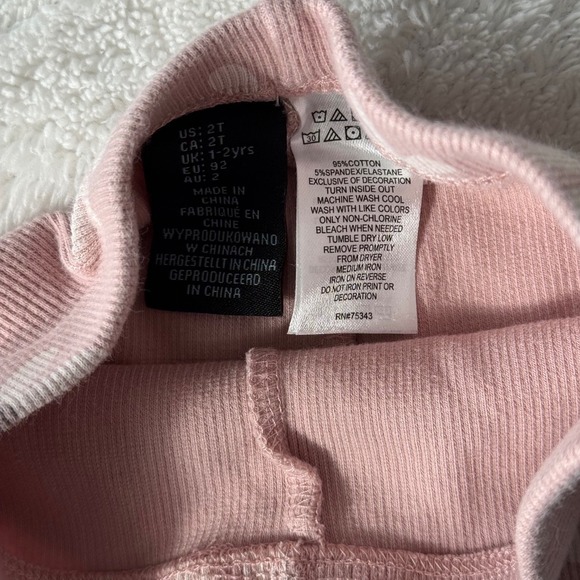 Old Navy Childrens Place 2T Burgundy Cardigan Floral Leggings Pink Set - Picture 4 of 4